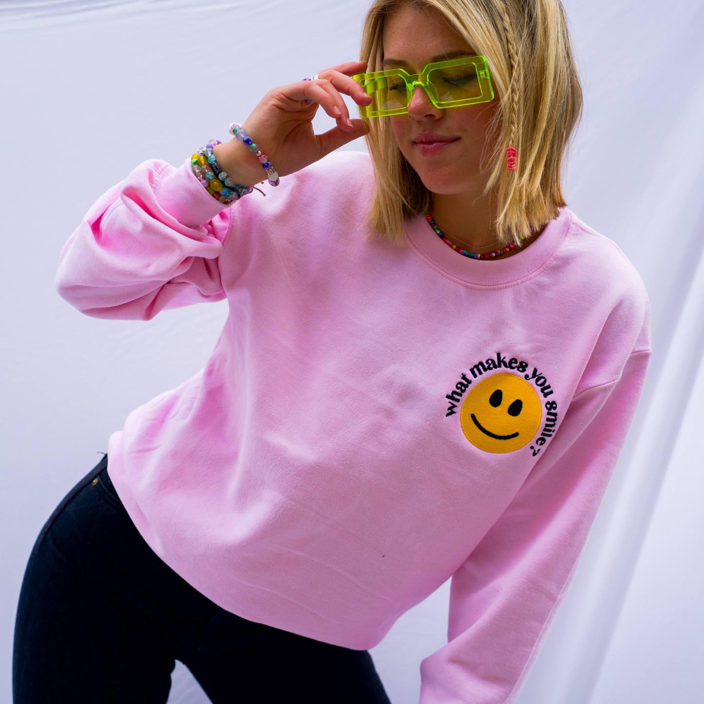what makes you smile crewneck