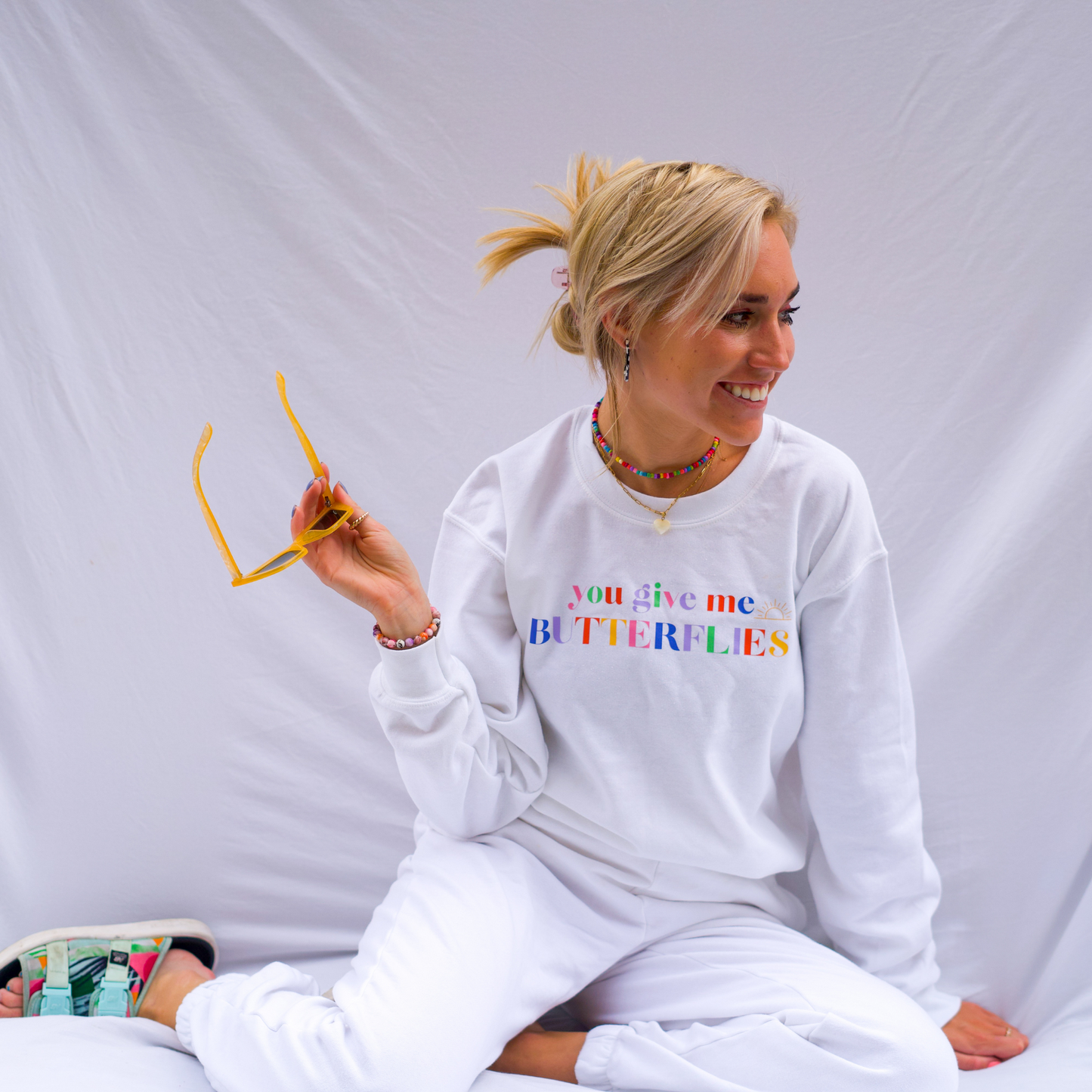 you give me butterflies crewneck