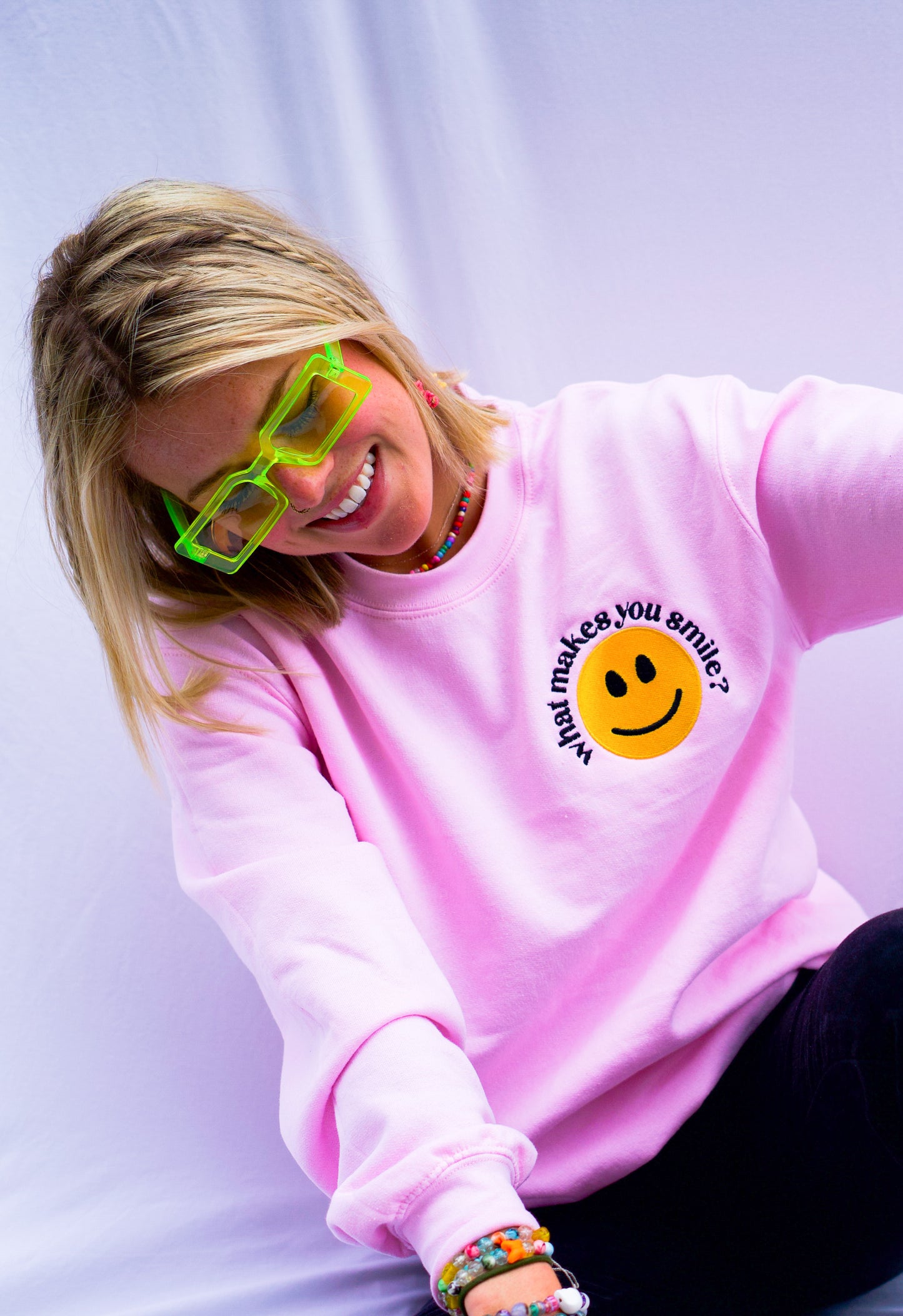 what makes you smile crewneck